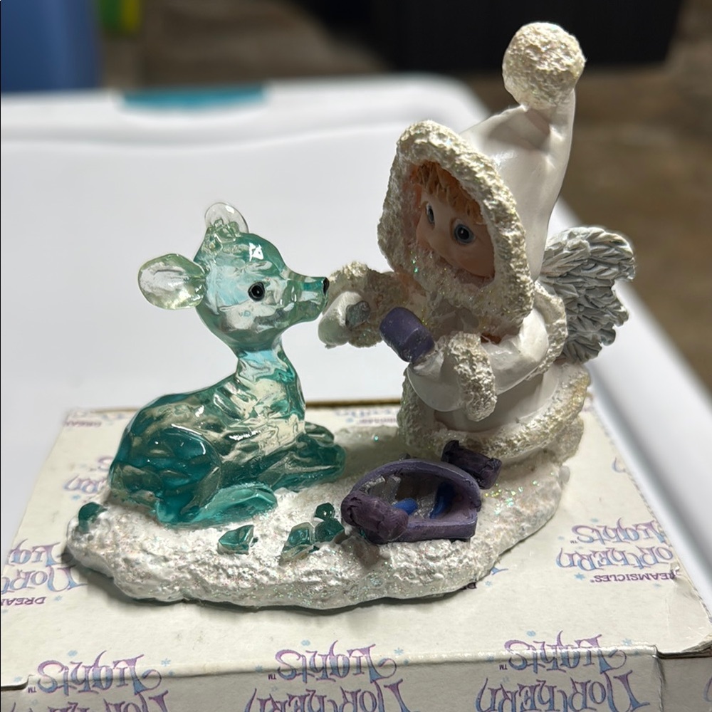 Precious Moments Winter Angel with Deer Figurine